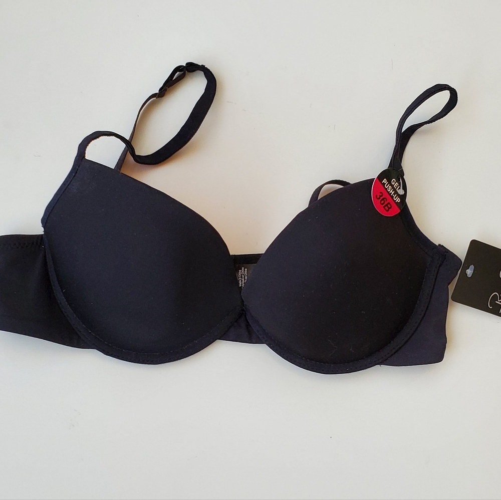 GEL Black with Coral polka dot lining 36B